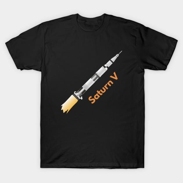 Space Rocket Saturn V T-Shirt by NorseTech